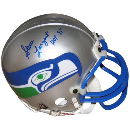 Steve Largent Autographed Seattle Seahawks (Throwback) Mini Helmet w/ "HOF 95"