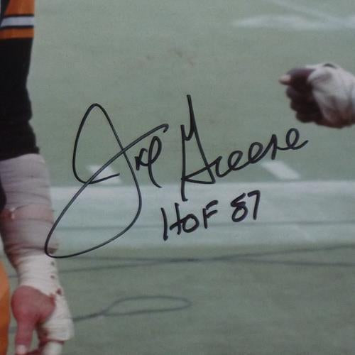 Jack Lambert And Joe Greene Autographed Pittsburgh Steelers Deluxe Framed 16x20 Photo - Beckett