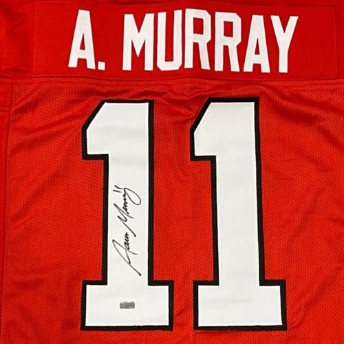 Aaron Murray Autographed Georgia (Red #11) Custom Jersey W / "GO DAWGS"