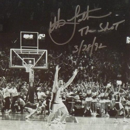  Christian Laettner Autographed Duke Blue Devils (The Shot  Celebration Horiz BW) Deluxe Framed 11x14 Photo w/ The Shot :  Collectibles & Fine Art