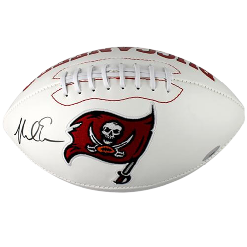 Mike Evans Autographed Tampa Bay Buccaneers Logo Football - Beckett