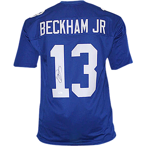 Odell Beckham Jr. Autographed New York Giants (Blue #13) Custom Jersey - JSA