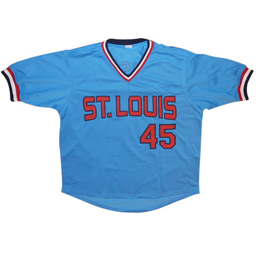 Bob Gibson Autographed St. Louis (Baby Blue #45) Jersey - JSA