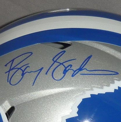 Barry Sanders Autographed Detroit Lions (Throwback) Deluxe Full-Size Replica Helmet