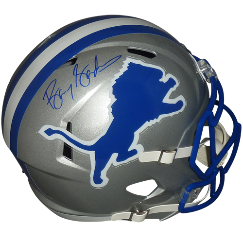 Barry Sanders Autographed Detroit Lions (Throwback) Deluxe Full-Size Replica Helmet