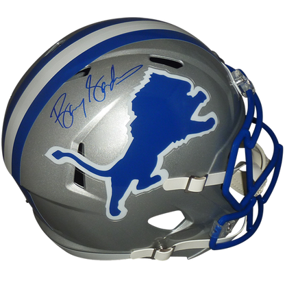 Barry Sanders Autographed Detroit Lions (Throwback) Deluxe Full-Size Replica Helmet