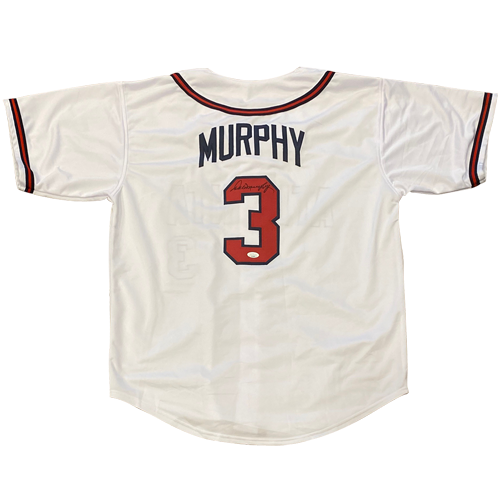 Dale Murphy Signed Atlanta White Baseball Throwback Jersey (JSA