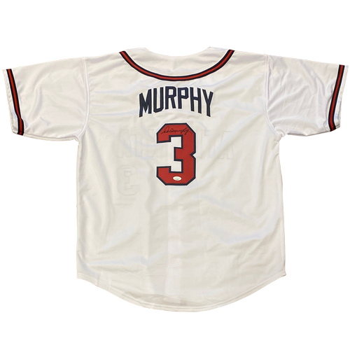 Dale Murphy Autographed Atlanta Braves (White #3) Custom Jersey - JSA