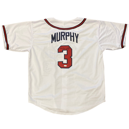 Dale Murphy Autographed Atlanta Braves (White #3) Custom Jersey - JSA