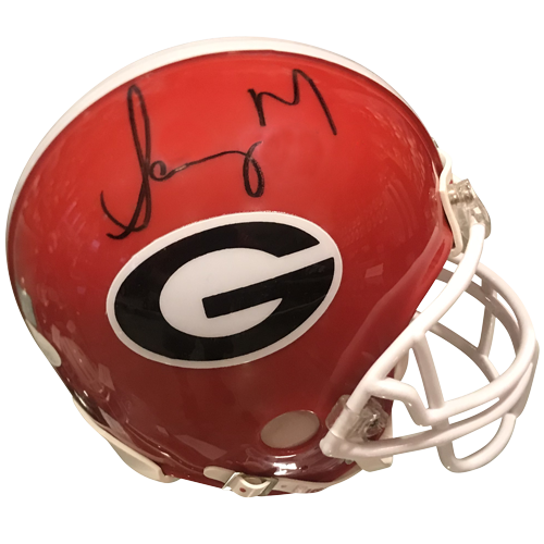 Sony Michel Autographed Georgia Bulldogs Mini Helmet - JSA