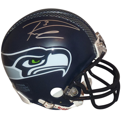 Russell Wilson Autographed Seattle Seahawks Mini Helmet - RW Holo