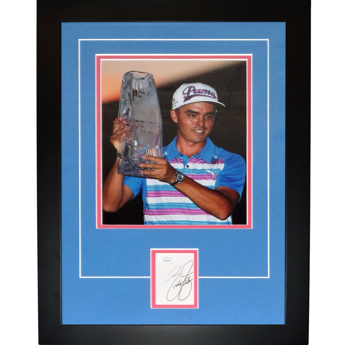 Rickie Fowler Autographed Golf (TPC Trophy) "Signature Series" Frame