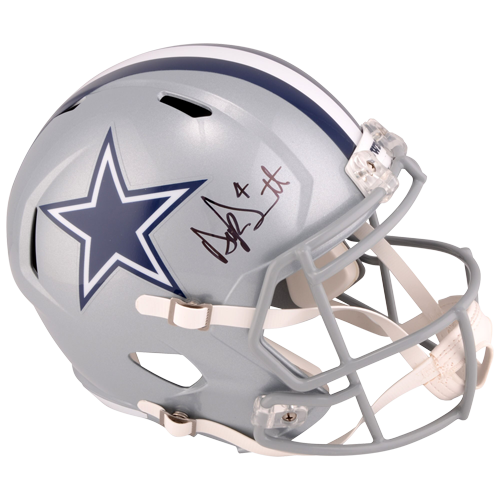 Dak Prescott Autographed Dallas Cowboys (Speed) Deluxe Full-Size Replica Helmet - JSA