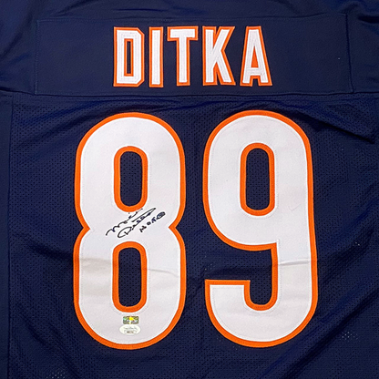 Mike Ditka Autographed Chicago (Navy Blue #89) Jersey - JSA