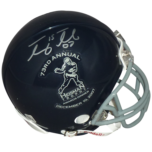 Tim Tebow Autographed 2007 Heisman Trophy Dinner (Navy) Mini Helmet w/ 