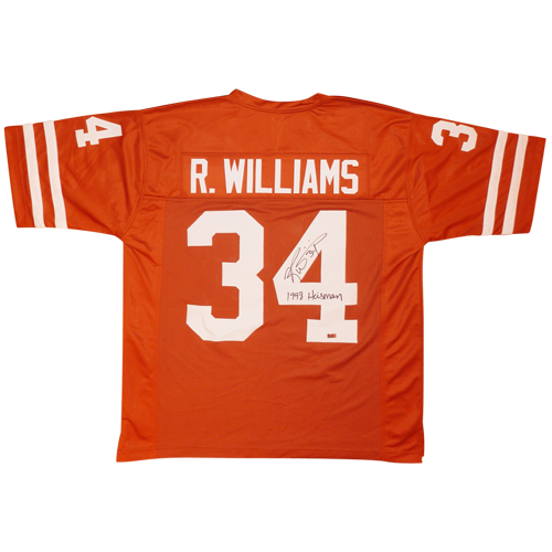 Ricky Williams Autographed Texas Longhorns (Orange #34) Jersey w/ 