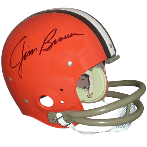 Jim Brown Autographed Cleveland Browns TK Suspension Helmet - JSA Witness