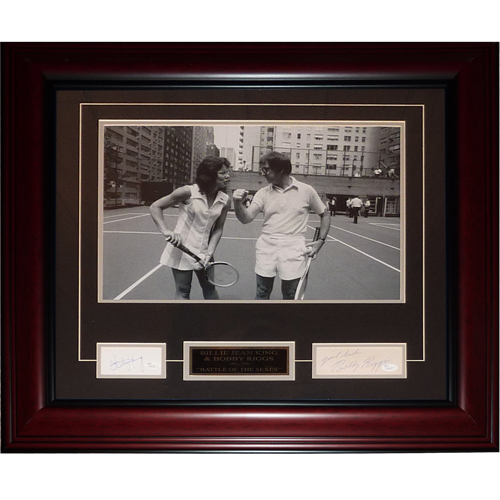 Billie Jean King And Bobby Riggs Dual Autographed 