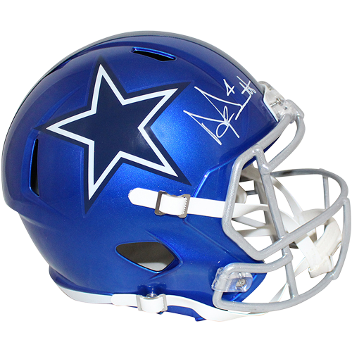 Dak Prescott Autographed Dallas Cowboys (FLASH Alternate) Deluxe Full-Size Replica Helmet - Beckett