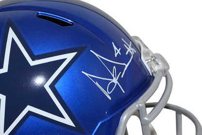 Dak Prescott Autographed Dallas Cowboys (FLASH Alternate) Deluxe Full-Size Replica Helmet - Beckett