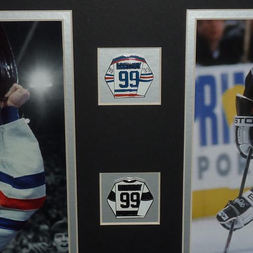 Wayne Gretzky Autographed Kings / Oilers / Rangers / Blues Deluxe Framed 8x10 Photo Piece - JSA