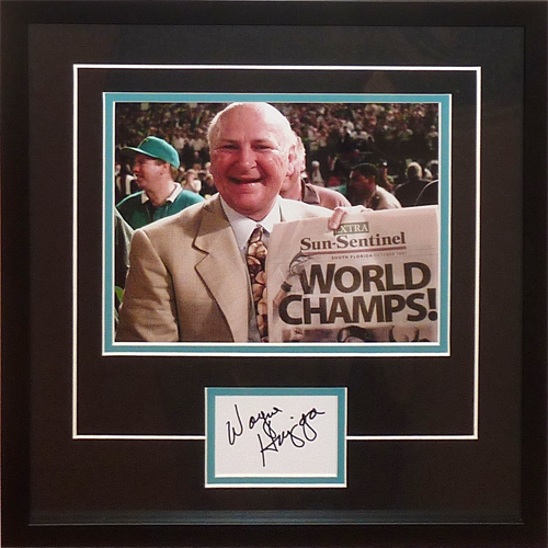 Wayne Huizenga Autographed Florida Marlins (World Series Champs) "Signature Series" Frame
