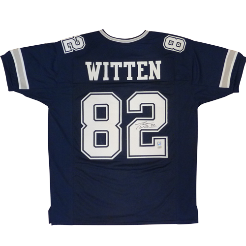 Jason Witten Autographed Dallas Cowboys (Blue #82) Custom Jersey - Witten Holo