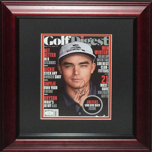 Rickie Fowler Autographed Golf Deluxe Framed Magazine - JSA