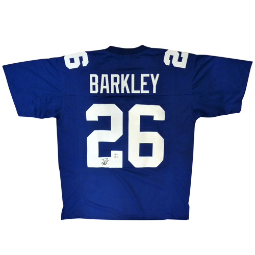 Saquon Barkley Autographed New York Giants (Blue #26) Custom Jersey - PSA