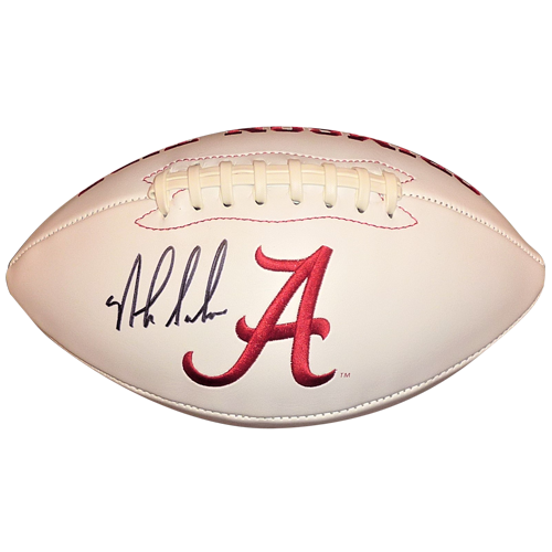 Nick Saban Autographed Alabama Crimson Tide Logo Football