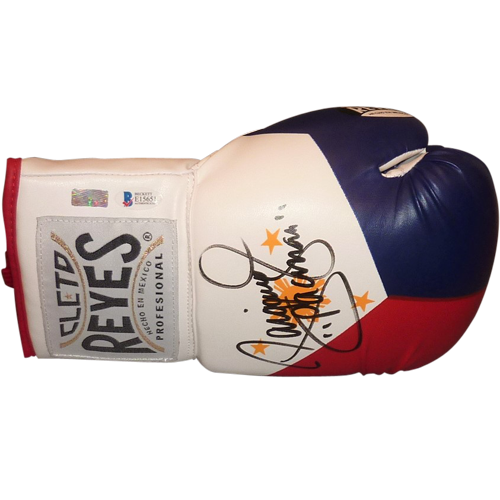 Manny Pacquiao Autographed Cleto Reyes (Philippines Flag) Boxing Glove - PSADNA