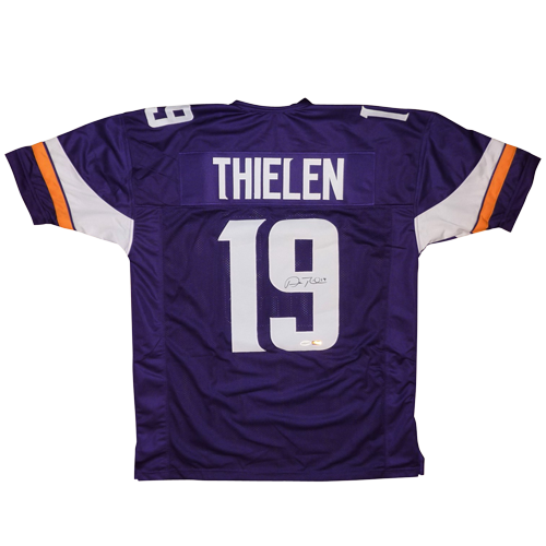 Adam Thielen Autographed Minnesota Vikings (Purple #19) Custom Jersey - TSE