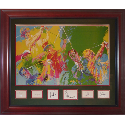 LeRoy Neiman "Golf Champions" Deluxe Framed Print with 6 Signatures ... LeRoy Neiman "Golf Champions" Deluxe Framed Print with 6 Signatures ...