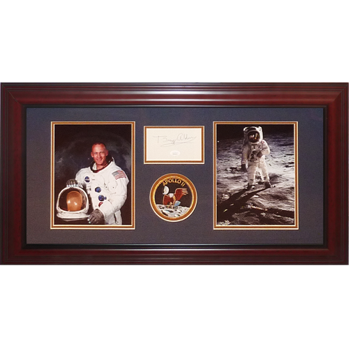 Buzz Aldrin Autographed Apollo 11 Moon Landing Deluxe Framed Tribute Piece - JSA
