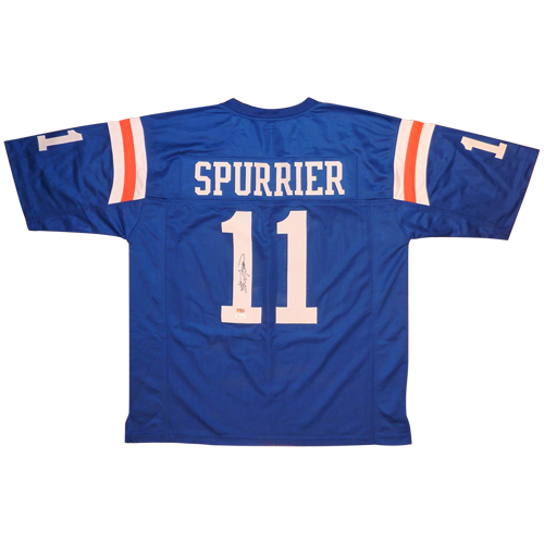 Steve Spurrier Autographed Florida Gators (Blue #11) Custom Jersey - JSA