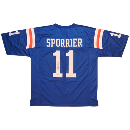 Steve Spurrier Autographed Florida Gators (Blue #11) Custom Jersey - JSA