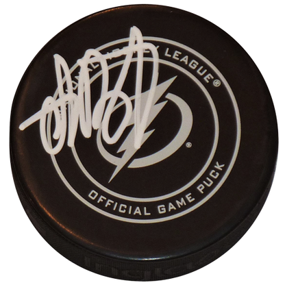 Andrei Vasilevskiy Autographed Tampa Bay Lightning Official Game Puck in Cube - JSA Witness
