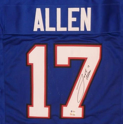 Josh Allen Autographed Buffalo (Blue #17) Custom Jersey Beckett