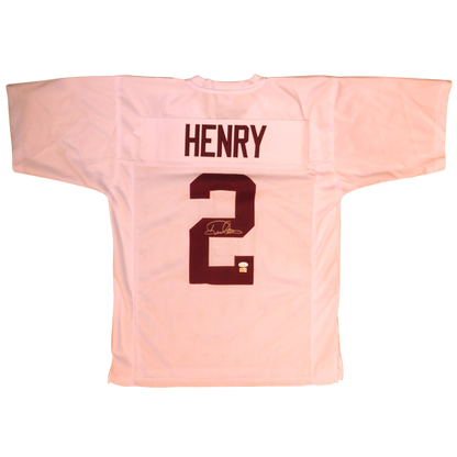 Derrick Henry Autographed Alabama (White #2) Custom Jersey - JSA