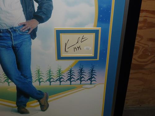 Field of Dreams Full-Size Movie Poster Deluxe Framed with Kevin Costner Autograph - JSA