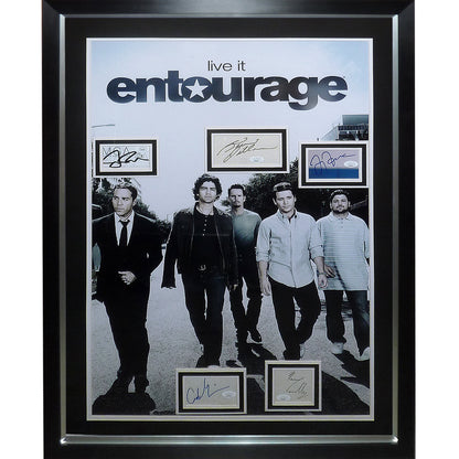 Entourage Full-Size TV Poster Deluxe Framed with All Cast Autographs - JSA