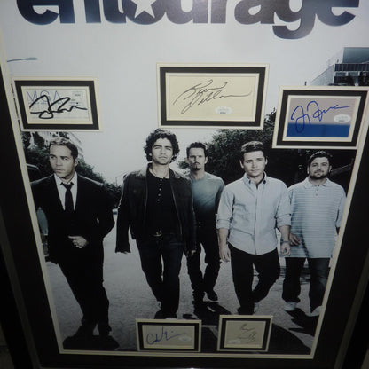 Entourage Full-Size TV Poster Deluxe Framed with All Cast Autographs - JSA