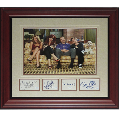 Married With Children TV Poster Deluxe Framed with All Cast Autographs - JSA
