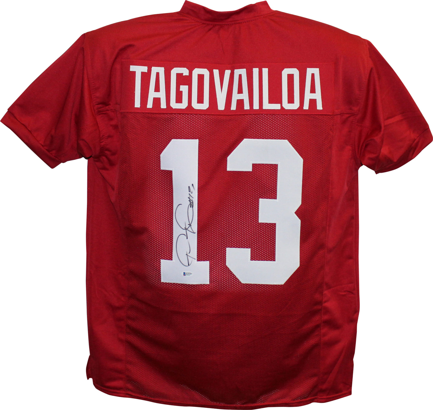 Tua Tagovailoa Autographed Alabama (Crimson #13) Custom Jersey - JSA