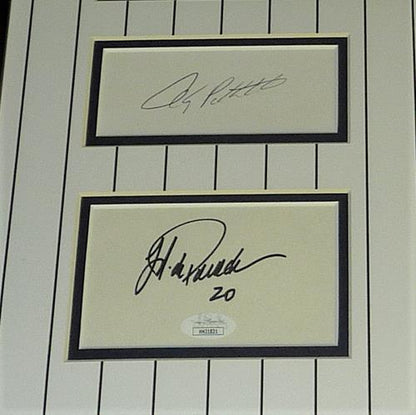 Derek Jeter, Andy Pettitte, Jorge Posada And Mariano Rivera Autographed New York Yankees (Core Four) Deluxe Framed Cut Piece with Patches - JSA