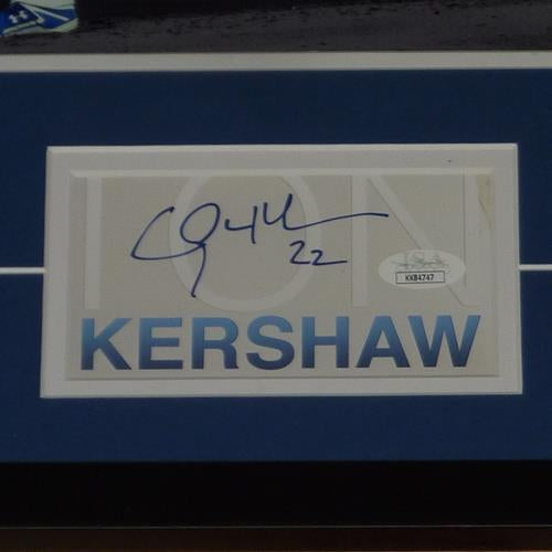Clayton Kershaw Autographed Los Angeles Dodgers Signature Series Frame - JSA