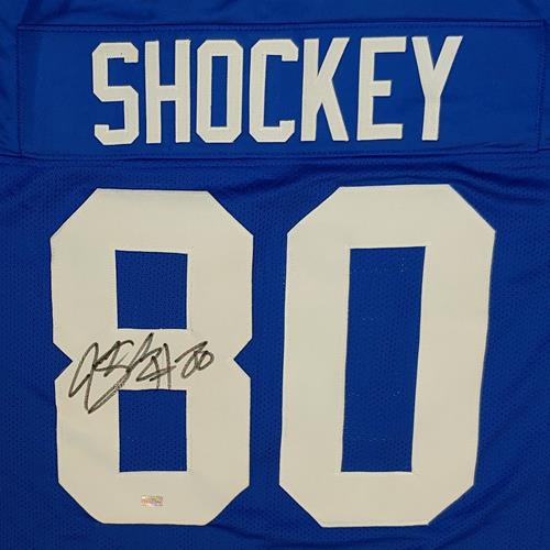 Jeremy Shockey Autographed New York (Blue #80) Custom Jersey