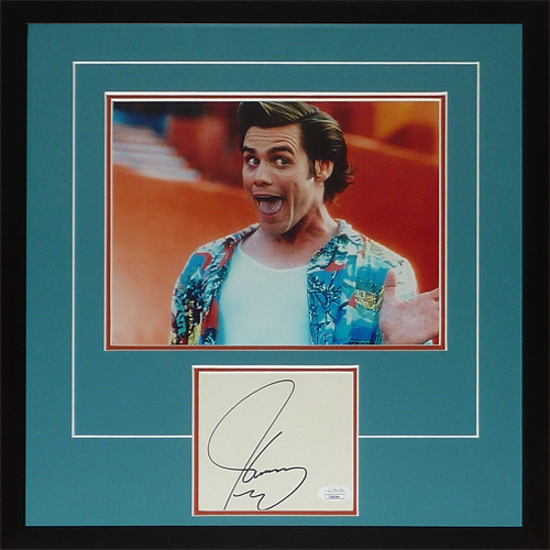 Jim Carrey Autographed Ace Ventura Movie Signature Series Frame - JSA