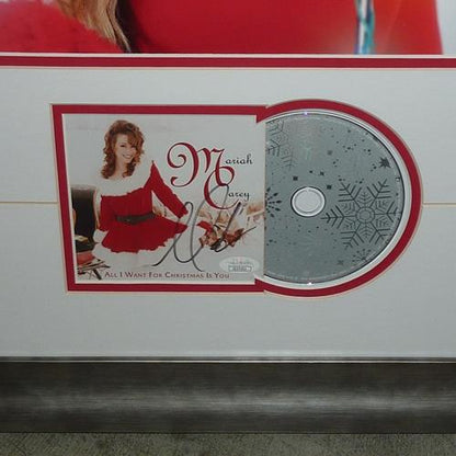 Mariah Carey Autographed All I Want For Christmas Deluxe Framed 11x14 Photo with CD - JSA
