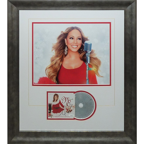Mariah Carey Autographed All I Want For Christmas Deluxe Framed 11x14 Photo with CD - JSA